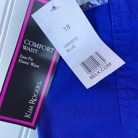 KIM ROGERS Women's Blue Comfort Waist Shorts Size 18 Casual Summer - Picture 6 of 10